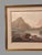 Antique Gilt Framed Colored Lithograph Print Mountain Landscape Lakeside Village In good condition showing some typical...