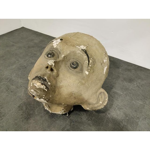 Large Antique Papier Mache Carnival Masks, 1900s, Set of 2 For Sale - Image 10 of 14