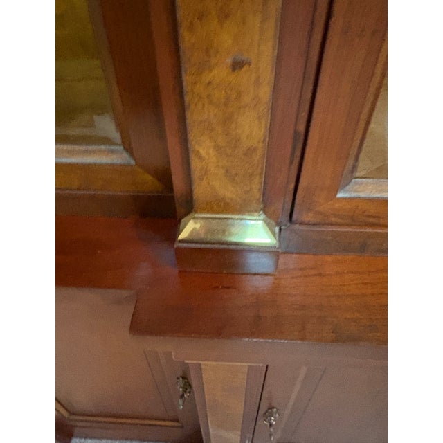 Vintage Baker Furniture Empire Inspired Mahogany & Walnut Cabinet For Sale - Image 9 of 12