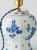 Metal Blue Ceramic Ginger Jar Lamp with New Pistachio Green Silk Shade from Royal Delft, 1971 For Sale - Image 7 of 16