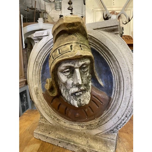 1920s Terra Cotta High Relief Architectural Tile Salvage With Roman Figure For Sale In Minneapolis - Image 6 of 11