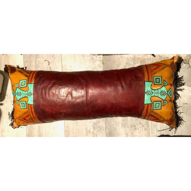 Vintage Tuareg Leather Tent Cushion, 1960s For Sale - Image 14 of 14