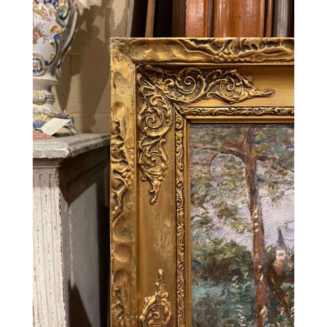19th Century French Pastoral Oil Painting Signed H. D. Lemaître For Sale In Dallas - Image 6 of 12