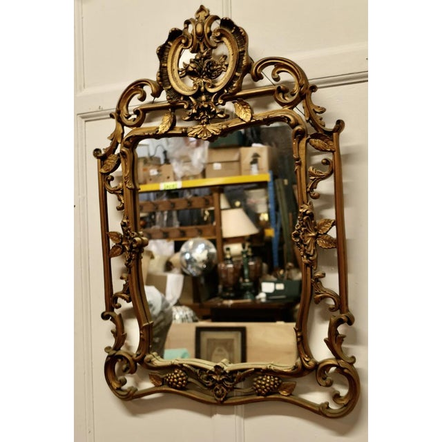 Plastic Elaborate Atsonea Rococo Gilt Wall Mirror, 1940s For Sale - Image 7 of 7
