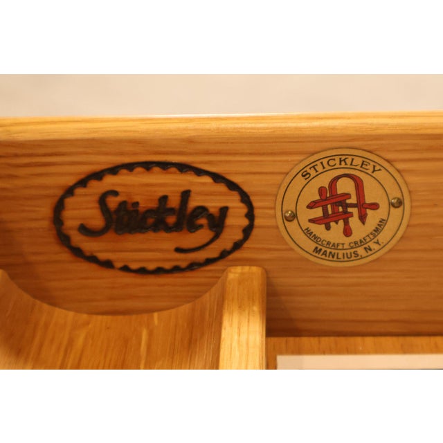 Wood Stickley Mission Collection Oak Spindle Writing Desk For Sale - Image 7 of 18