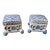 Mid 20th Century Footed Chinese Blue and White Lidded Boxes - a Pair For Sale