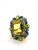 Bochic “Capri” Vintage Sapphire, Peridot & Lemon Quartz Ring — 18K Gold & Silve For Sale - Image 4 of 11
