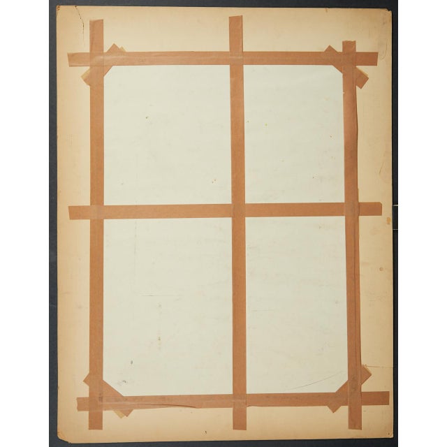 MCM Abstract Acrylic Painting on Paper "312k" by James Tucker For Sale - Image 4 of 8