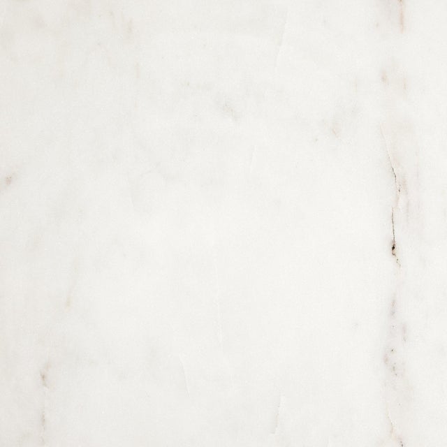 2020s Four Hands Skylar Tray End Table in Solid Polished White Marble For Sale - Image 5 of 11