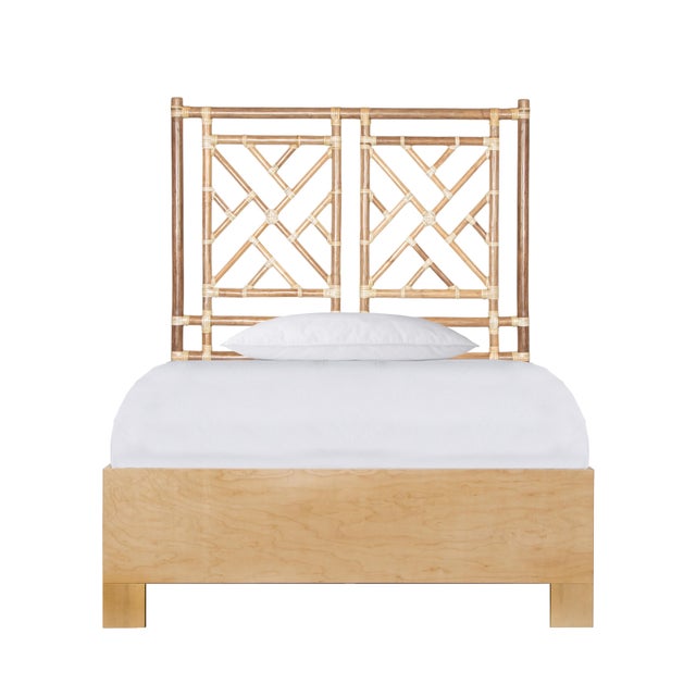 Chippendale Platform Bed Twin Extra Long - Natural For Sale - Image 10 of 10