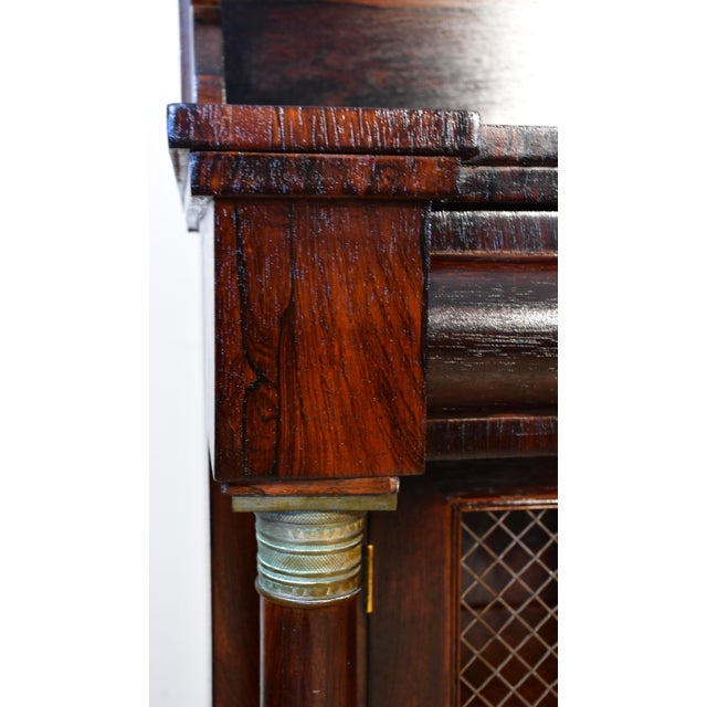 Traditional 1870s Antique French Empire Revival Rosewood Bookcase / Cabinet For Sale - Image 3 of 17