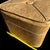 Vintage MCM Cube Square Vinyl Beige Foot Rest Ottoman For Sale In Dallas - Image 6 of 9