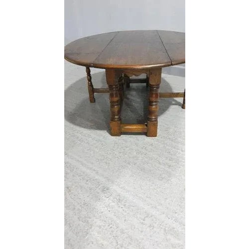Wood Oval Oak Coffee Table For Sale - Image 7 of 10