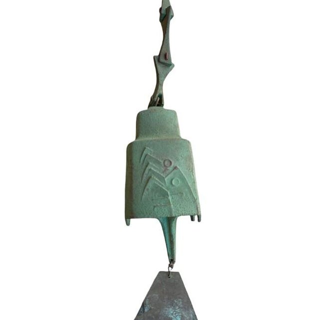 Bring home a piece of iconic American design with this authentic Paolo Soleri Cosanti bronze wind bell. Handcrafted at...