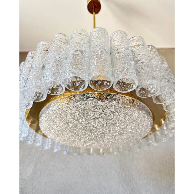 Gold Vintage Pendant Light from Doria, 1970s For Sale - Image 8 of 17