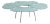 Italian Aqua Catalan Flower Coffee Table by Glas Italia, 1990s For Sale