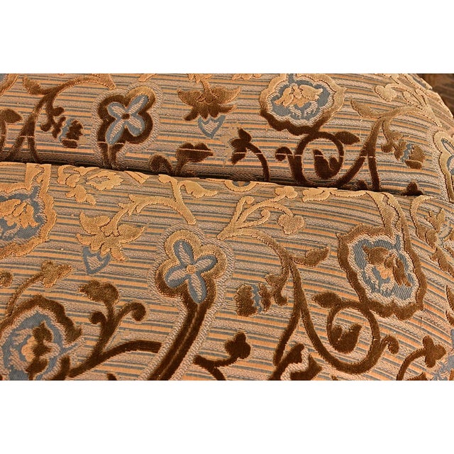 Early 20th Century French Art Deco Upholstered Armchair and Ottoman For Sale - Image 18 of 18