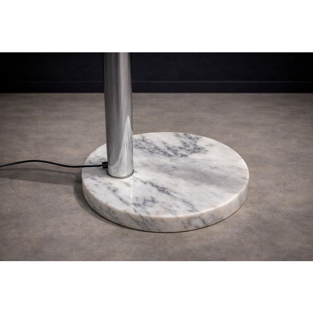 Silver Floor Lamp With Five Bulbs in Chrome, Glass & Marble, Unknown, 1960s For Sale - Image 8 of 9