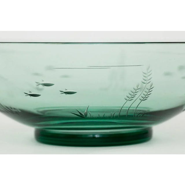 1930s Glass Bowl by Gören Hongell for Karhula, Finnland, 1930s For Sale - Image 5 of 6