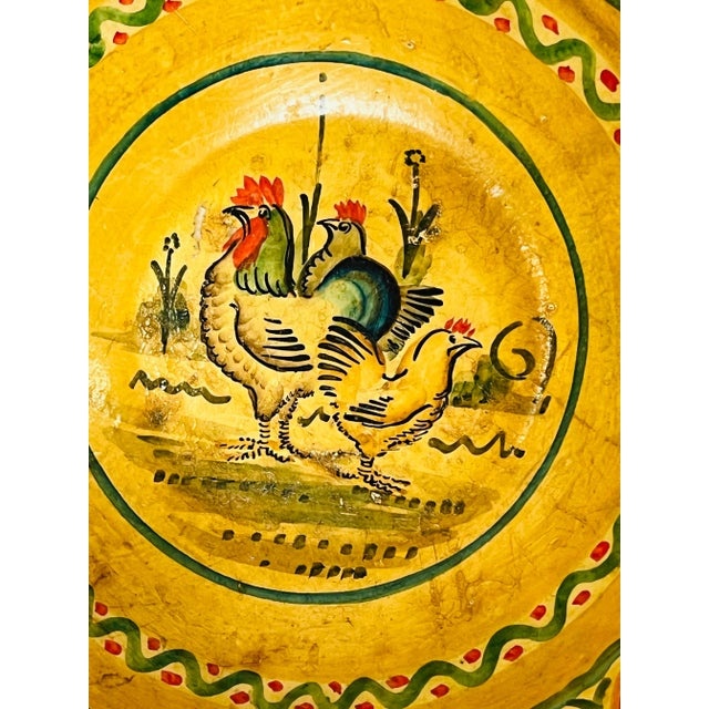 Illustration Vintage Norwegian Rosmaling Pattern Salad Bowl With Fork and Spoon Set of Three For Sale - Image 3 of 12