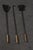 Metal Vintage Modernist Iron and Brass Fireplace Tool Set With Brush, Shovel and Poker For Sale - Image 7 of 17