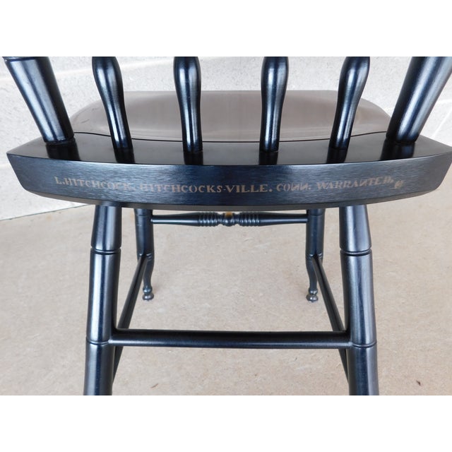L Hitchcock Maple Stenciled Eagle Back Tavern Inn Chairs - Set of 3 For Sale - Image 12 of 17