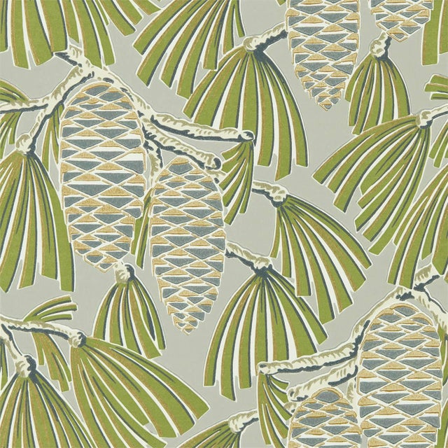 Harlequin Foxley Wallpaper in Fern Stone - a Sample For Sale