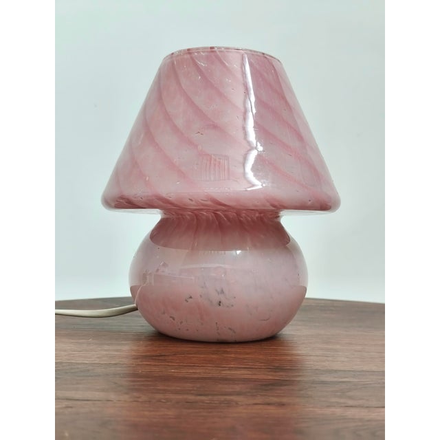 Pink Murano Glass Mushroom Lamp, 1970s For Sale - Image 8 of 8