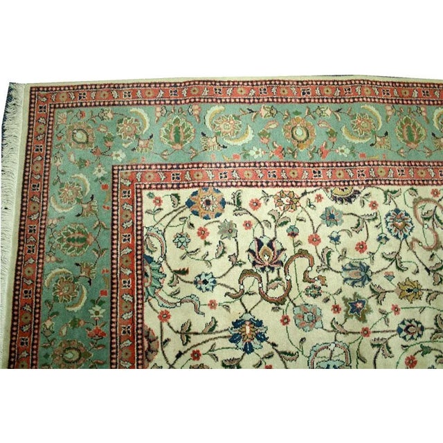 Vintage Contemporary Persian Tabriz Rug For Sale In Los Angeles - Image 6 of 7
