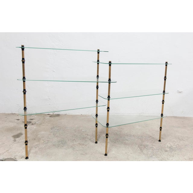 Glass and Brass Pastry Display Shelf, 1950s For Sale - Image 16 of 18