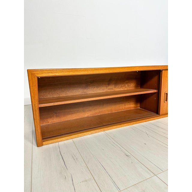 Mid-Century Teak Floating Wall-Mounted Sideboard from Bartels, 1960s For Sale - Image 4 of 11