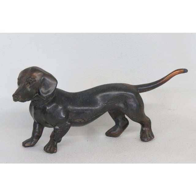 Mid-Century Modern Buxtehude Dachshund Metal Dog Standing Figurine 4703b For Sale - Image 3 of 11