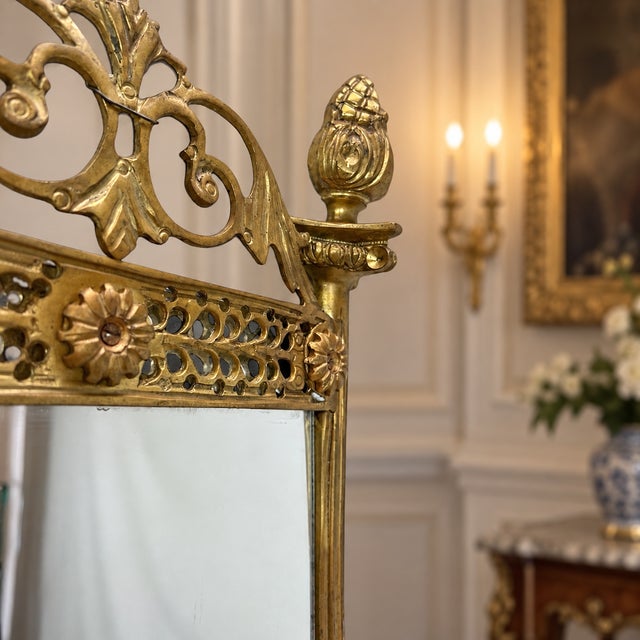 Antique Mirror Wall Lamp Girandole, 1910 For Sale - Image 4 of 5