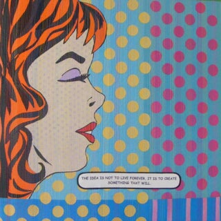 'Cover Girl 2' Fused Collage on Cotton Panel by Bethan Ash 2017 For Sale