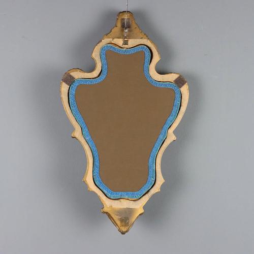 Bronze Crucifix Mounted on Gilded Wooden Holy Water Stoup For Sale - Image 9 of 10