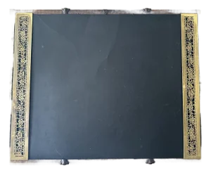 Tiffany Studios Flowers New York Bronze Ends With Leather Writing Desk 1879-1936 Mat