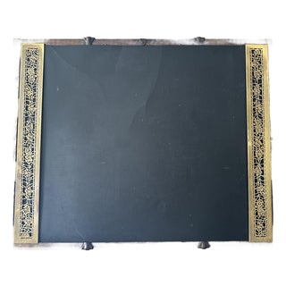Tiffany Studios New York Bronze Blotter Ends With Leather Desk Made 1879-1936 Mat For Sale