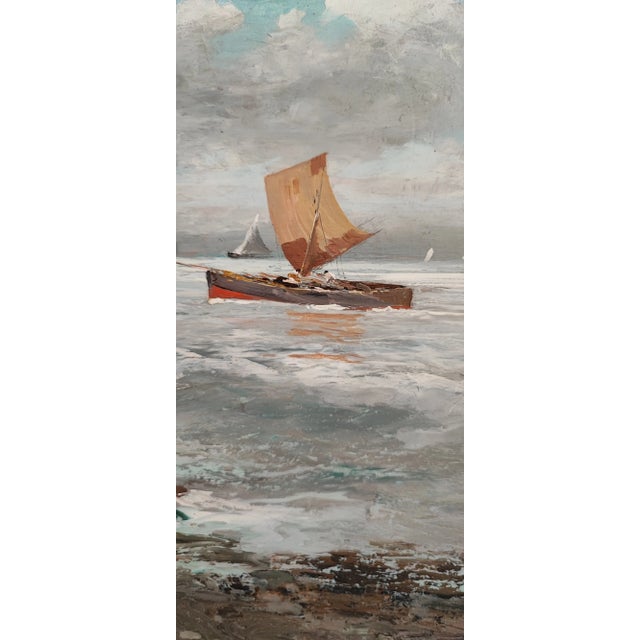 Ezelino Briante, Côte près de Naples, Oil on Wood, Framed For Sale - Image 4 of 11