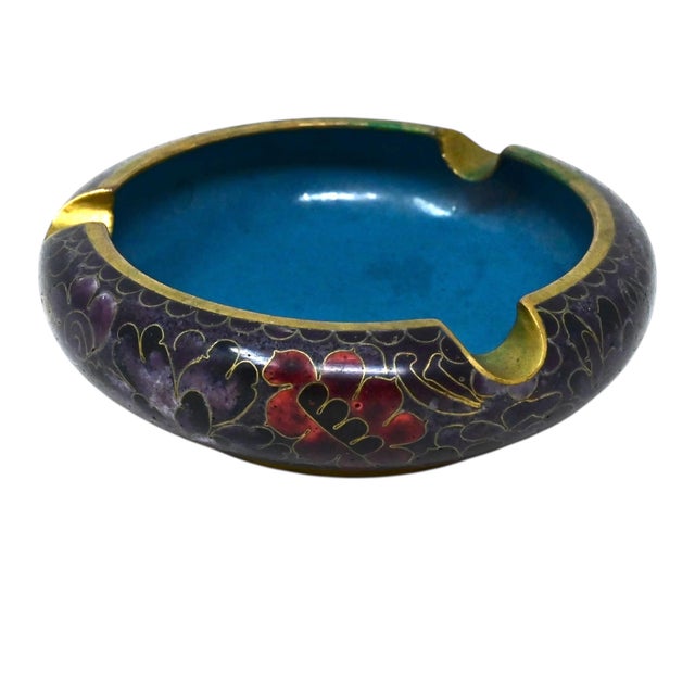 1960s Beijing Jingfa Cloisonné Trinket Trays / Ashtrays - Set of 3 For Sale - Image 14 of 18