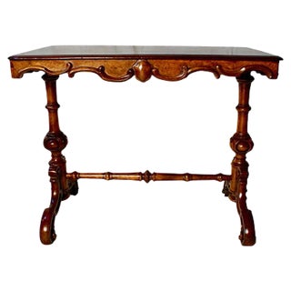Victorian Walnut Serving Table, 1860s For Sale