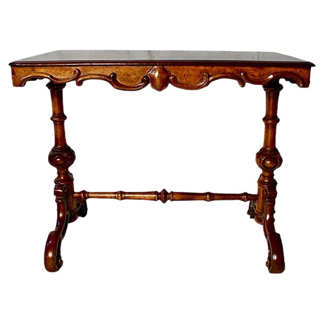 Victorian Walnut Serving Table, 1860s For Sale