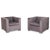 Suitcase Lounge Chairs in Grey Lilac Suede and Chrome from Minotti, Set of 2 For Sale - Image 18 of 18