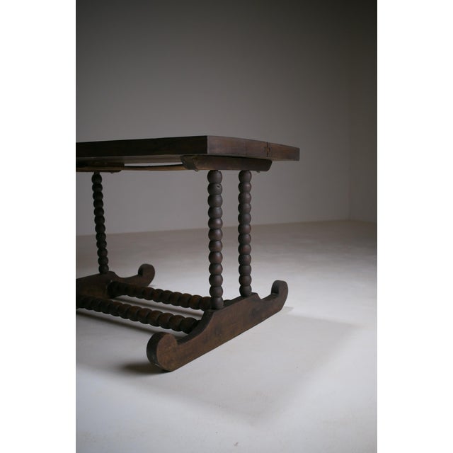 Late 19th Century French Rustic Coffee Table with Bobbin-Turned Base For Sale - Image 18 of 18