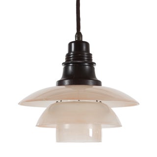 Art Deco Rose-Grey Glass Shades Pendant Light by Poul Henningsen for Louis Poulsen, Denmark, 1930s For Sale