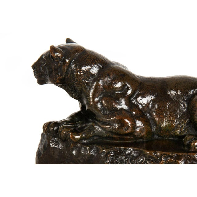 Bronze Sculpture "Panther of Tunisia" After Antoine-Louis Barye, Barbedienne C. 1880 For Sale - Image 17 of 17