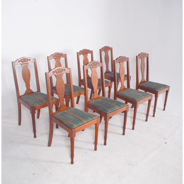 Danish Rustic Oak Chairs, 1950s, Set of 8 For Sale - Image 11 of 12