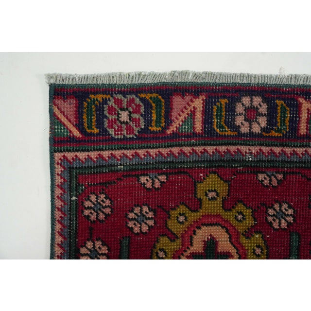 1970s Vintage Persian Handmade Wool 10x12 Red Area Rug For Sale - Image 10 of 11