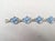 1950s Vintage 1950s Signed Kramer Rhodium Plated Blue Glass Flowers & Clear Rhinestone Bracelet For Sale - Image 5 of 8