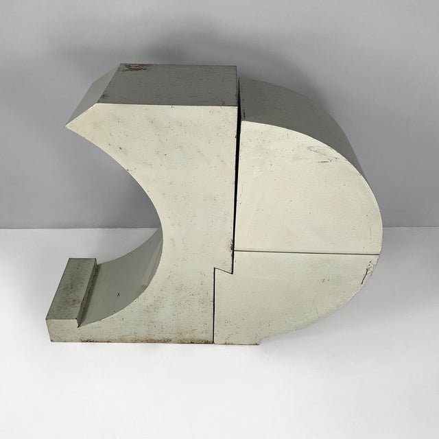 Italian Modern Geometric Metal Sculpture by Edmondo Cirillo, 1970s For Sale - Image 6 of 17