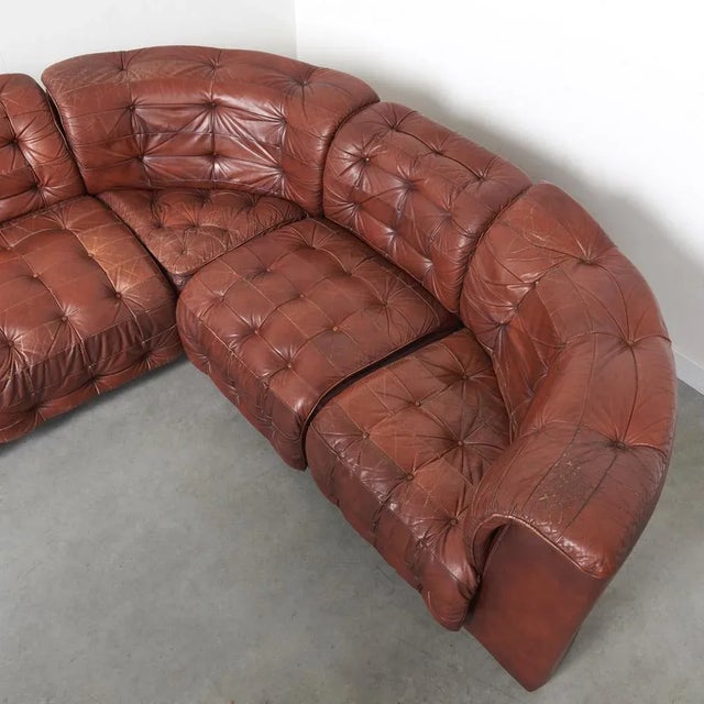 1970s Modular Patchwork Sofa, 1970s, Set of 6 For Sale - Image 5 of 12